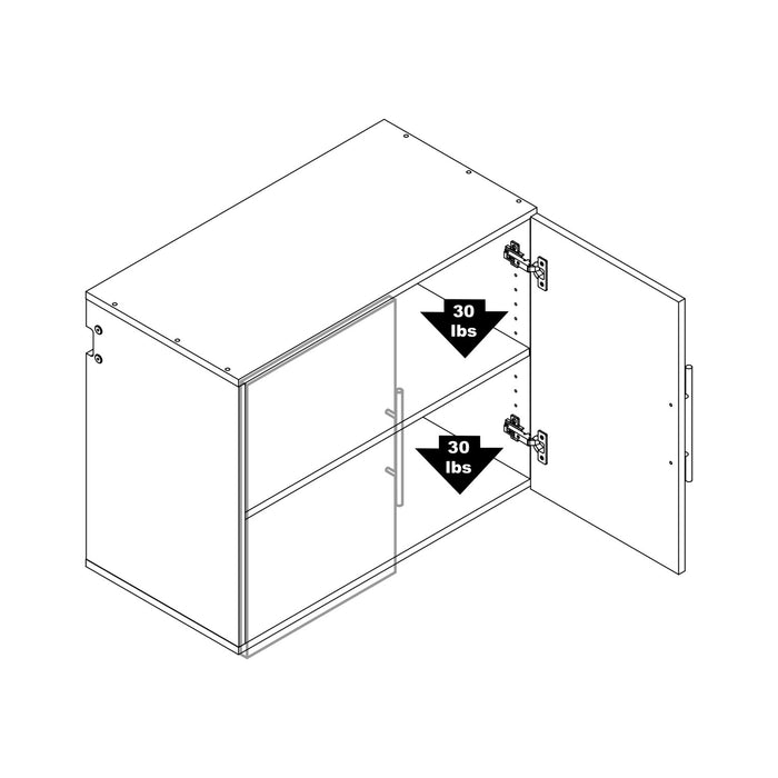 Armoire supérieure de rangement HangUps de 30 po - noire