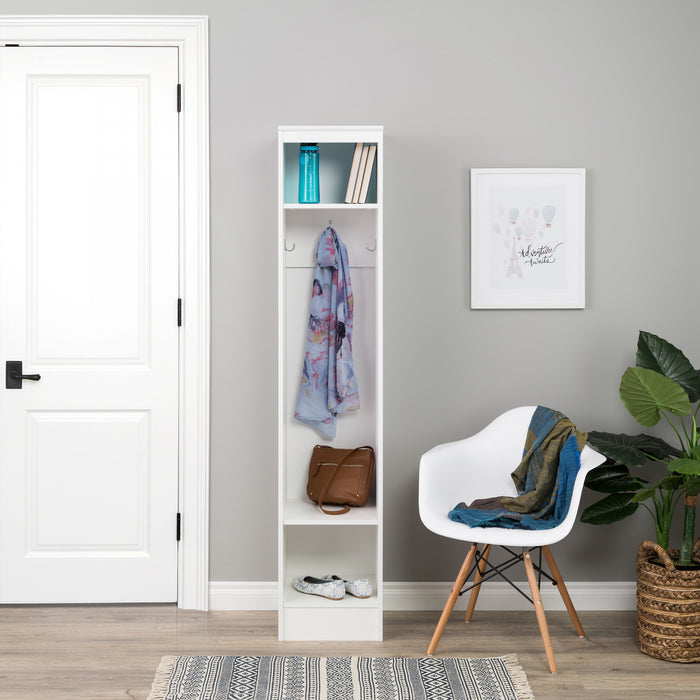 Meuble étroit pour organiser l’entrée - blanc