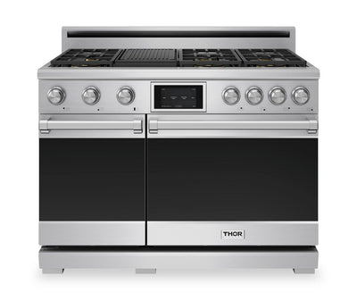 Thor Kitchen 7.6 Cu. Ft. X Series Professional Freestanding Dual Fuel Range – Stainless Steel - XRD48E | Cuisinière hybride professionnelle amovible Thor Kitchen de série X de 7,6 pi3 - acier inoxydable - XRD48E