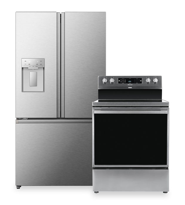 Ensemble de 2 électroménagers Hisense pour la cuisine - acier inoxydable