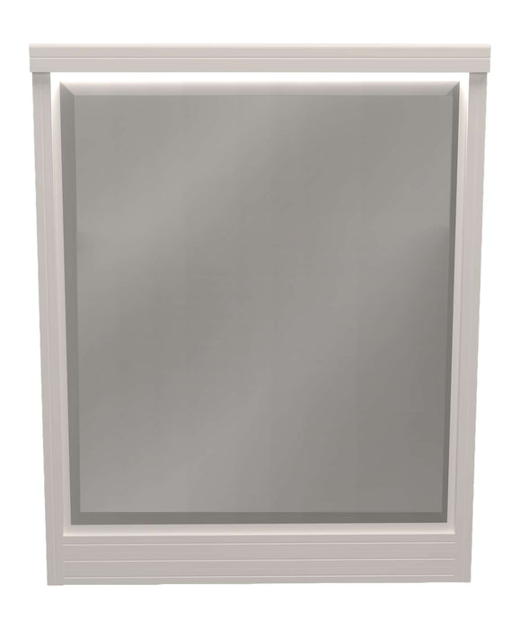 Miroir de commode de chambre à coucher Alpine, fabriqué au Canada - blanc