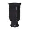 Vase de 11 po en céramique avec visage et base - noir