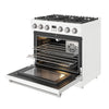 Thor Kitchen 6.1 Cu. Ft. Contemporary Professional Built-In Gas Range - White - ARG36W | Cuisinière à gaz encastrée professionnelle contemporaine Thor Kitchen de 6,1 pi3 - blanche - ARG36W