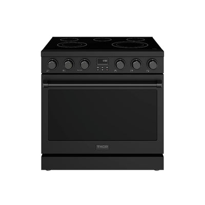 Thor Kitchen 6.0 Cu. Ft. Contemporary Professional Electric Range - Black - ARE36B | Cuisinière électrique professionnelle contemporaine Thor Kitchen de 6 pi3 - noire - ARE36B