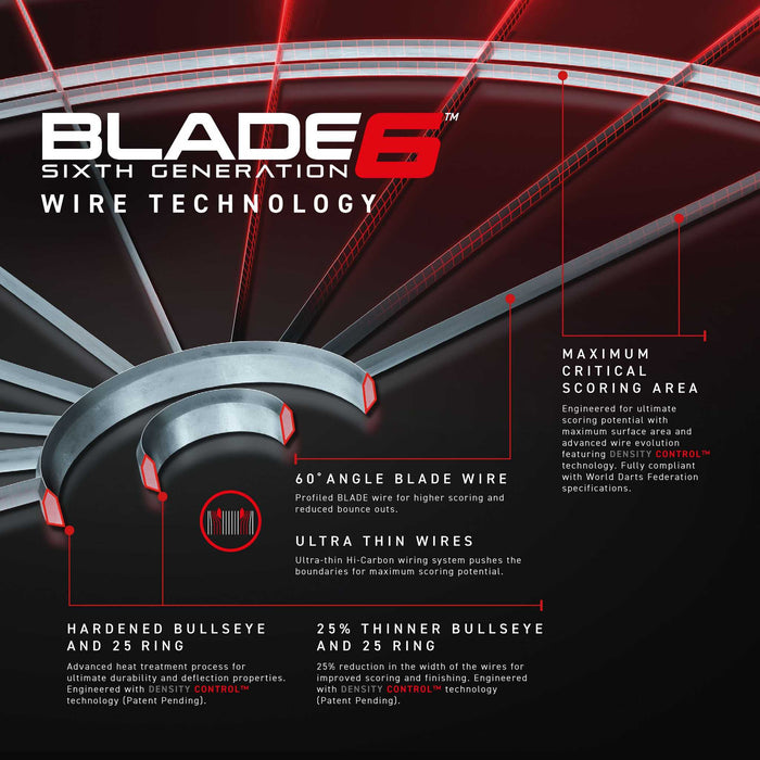 Cible de jeu de fléchettes Blade 6 Winmau