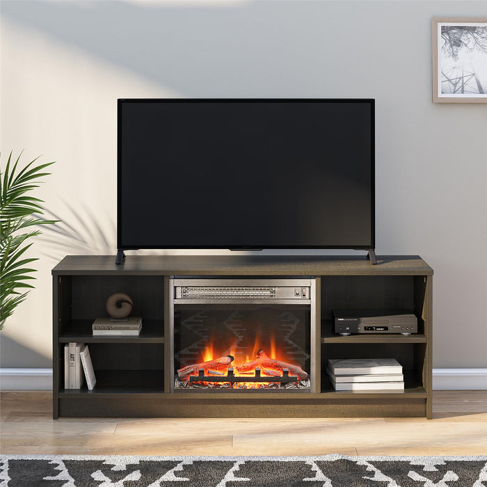 Meuble pour téléviseur Mainstays d’Ameriwood Home avec foyer électrique pour téléviseurs jusqu’à 55 po - espresso