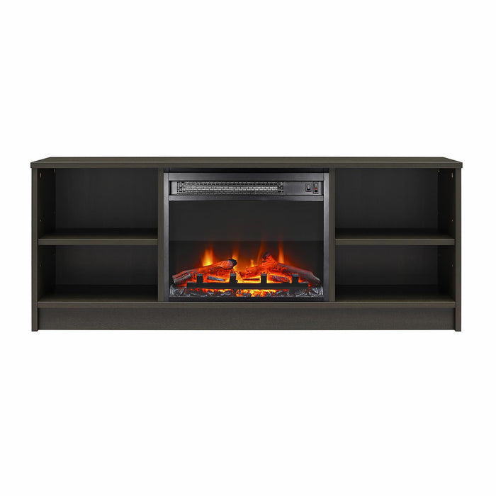Meuble pour téléviseur Mainstays d’Ameriwood Home avec foyer électrique pour téléviseurs jusqu’à 55 po - espresso