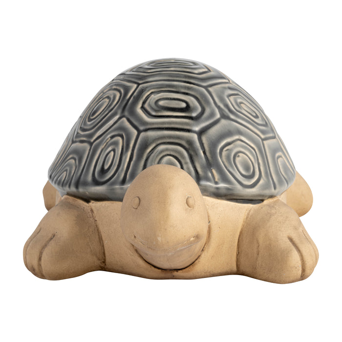 Tortue de 13 po en céramique - grise