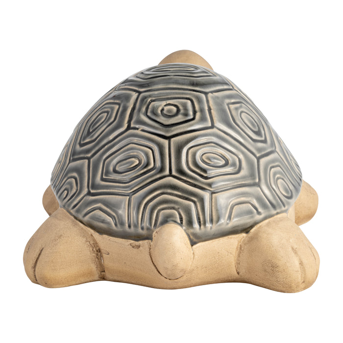 Tortue de 13 po en céramique - grise