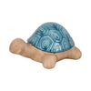 Tortue de 13 po en céramique - turquoise