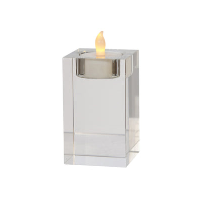 Glass 4" Candle Holder|Bougeoir de 4 po en verre