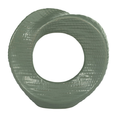 Ceramic Round 10" Tabletop Decor - Green|Article décoratif de table rond de 10 po en céramique - vert