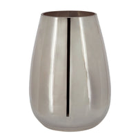 Vase de 8 po en verre d’aspect métallique - argenté