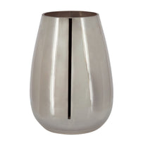Vase de 8 po en verre d’aspect métallique - argenté