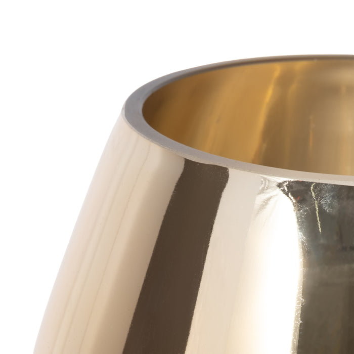 Vase de 8 po en verre d’aspect métallique - doré