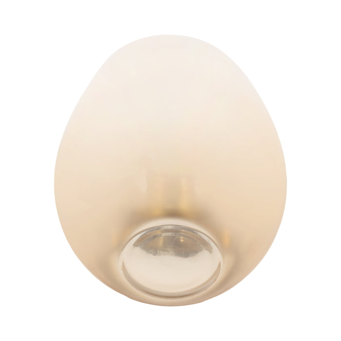 Vase de 8 po en verre d’aspect métallique - doré