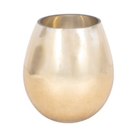 Vase de 8 po en verre d’aspect métallique - doré