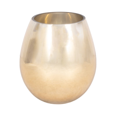 Glass 8" Metallic Vase - Gold|Vase de 8 po en verre d’aspect métallique - doré