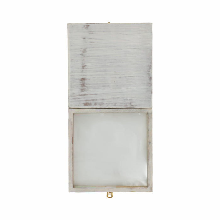 Tic Tac Toe de 8 po x 8 po en bois - blanc