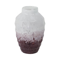 Vase en verre rose tendre de 12 po
