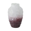 Vase deux couleurs de 12 po en verre - rose tendre