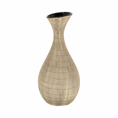 Ceramic 13" Sorori Vase - Beige|Vase Sorori de 13 po en céramique - beige