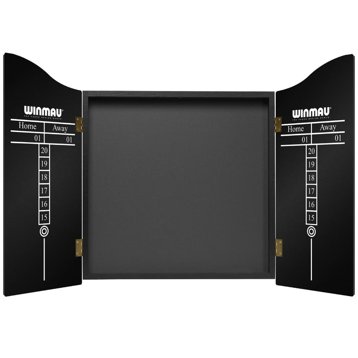 Armoire de cible de jeu de fléchettes Winmau au fini frêne noir