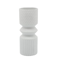 Vase maillet de 10 po en céramique - blanc