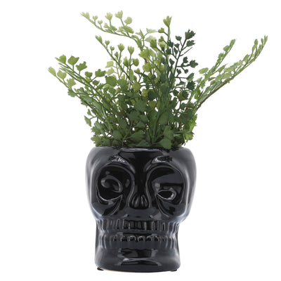 Ceramic 5" Skull Vase - Black|Vase crâne de 5 po en céramique - noir
