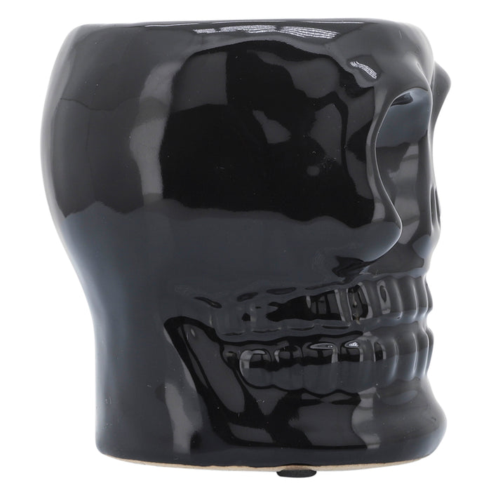 Vase crâne de 5 po en céramique - noir