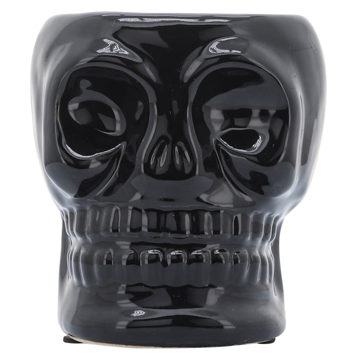 Vase crâne de 5 po en céramique - noir
