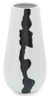 Vase moderne en céramique blanche de 12 po