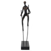 Homme sur des échasses de 15 po en résine - bronze