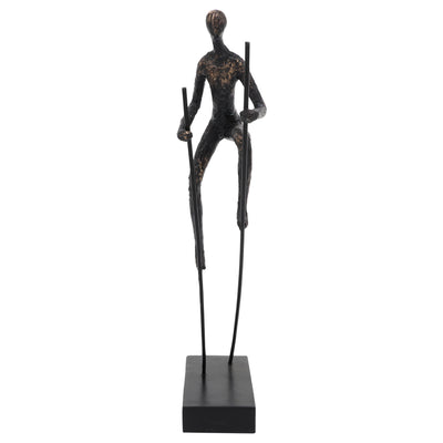 Resin 15" Man on Stilts - Bronze|Homme sur des échasses de 15 po en résine - bronze