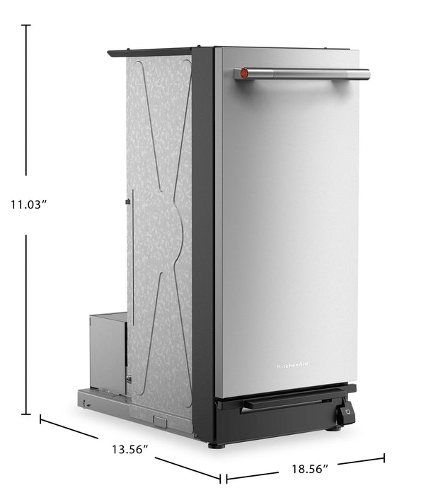 Compacteur à déchets encastré KitchenAid de 15 po avec système de gestion des odeurs intégré - acier inoxydable - KTTP515TSS