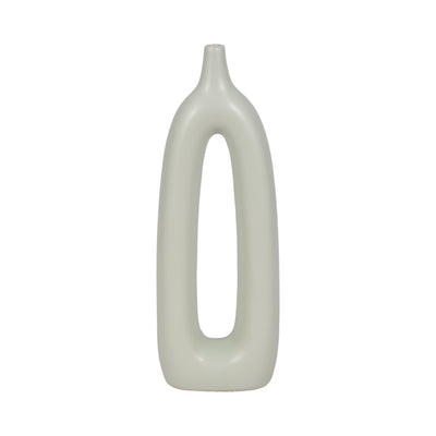 Ceramic 14" Open Cut-Out Vase - Sage Green|Vase de 14 po en céramique avec découpe - vert sauge