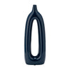 Vase de 14 po en céramique avec découpe - bleu