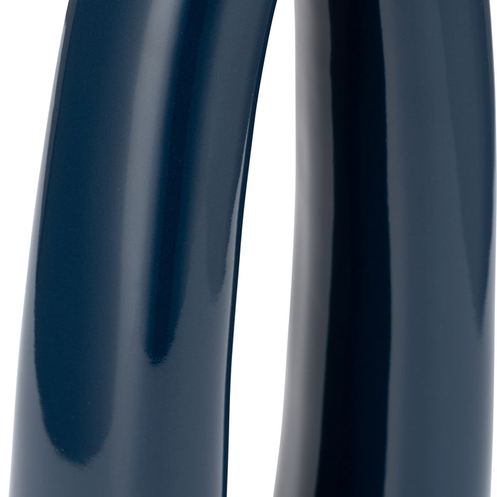 Vase de 14 po en céramique avec découpe - bleu