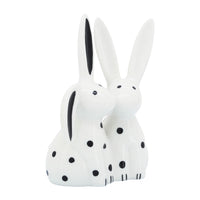 Lapins qui s’embrassent de 7 po en porcelaine