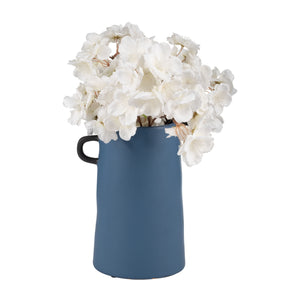 Vase de 9 po en céramique - bleu