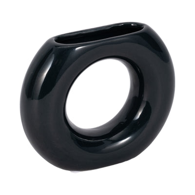 Ceramic 5" Donut Vase - Navy|Vase de 5 po en céramique en forme de beigne - bleu marine