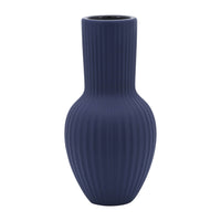 Vase en forme de bouquet de 11 po en céramique - bleu marine
