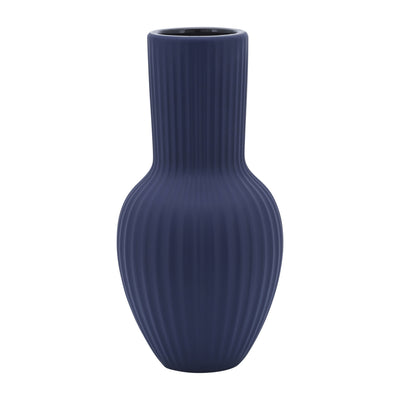 Ceramic 11" Bouquet Vase - Navy|Vase en forme de bouquet de 11 po en céramique - bleu marine