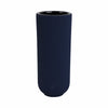 Vase strié de 11 po en céramique - bleu marine