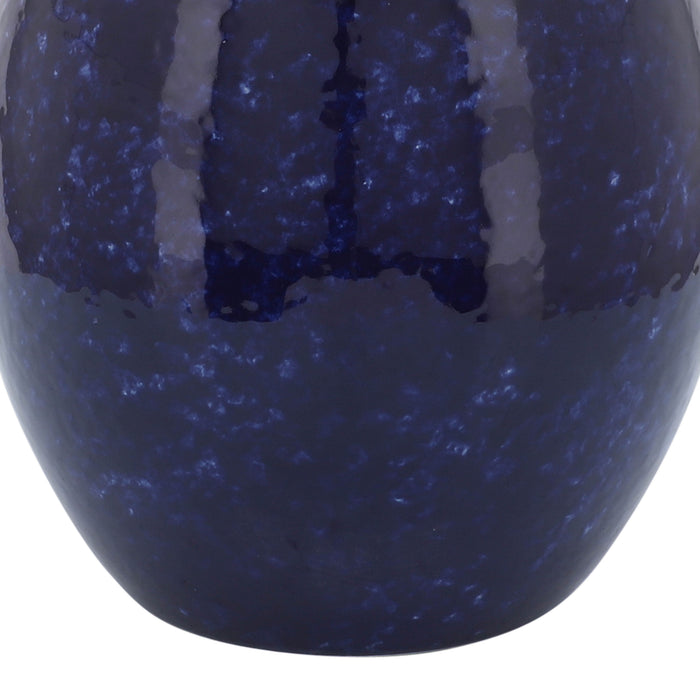 Vase Primeval de 10 po en céramique - bleu