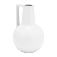 Vase de 9 po en céramique - blanc