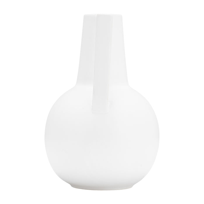 Vase de 9 po en céramique - blanc