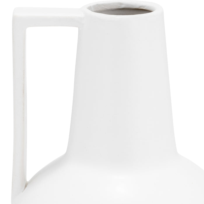 Vase de 9 po en céramique - blanc