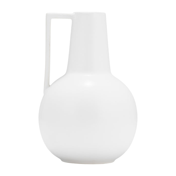 Vase de 9 po en céramique - blanc