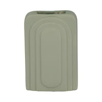 Vase rectangulaire de 7 po en dolomite - sauge foncé